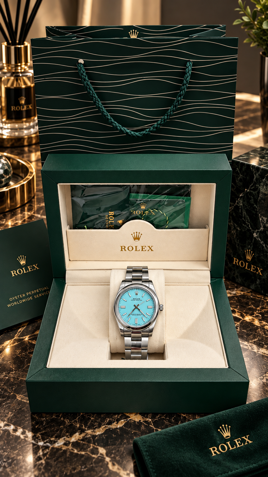 Rolex pour homme avec boîte