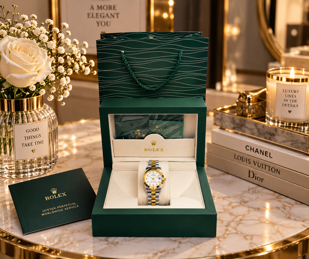 Rolex pour femme avec boîte