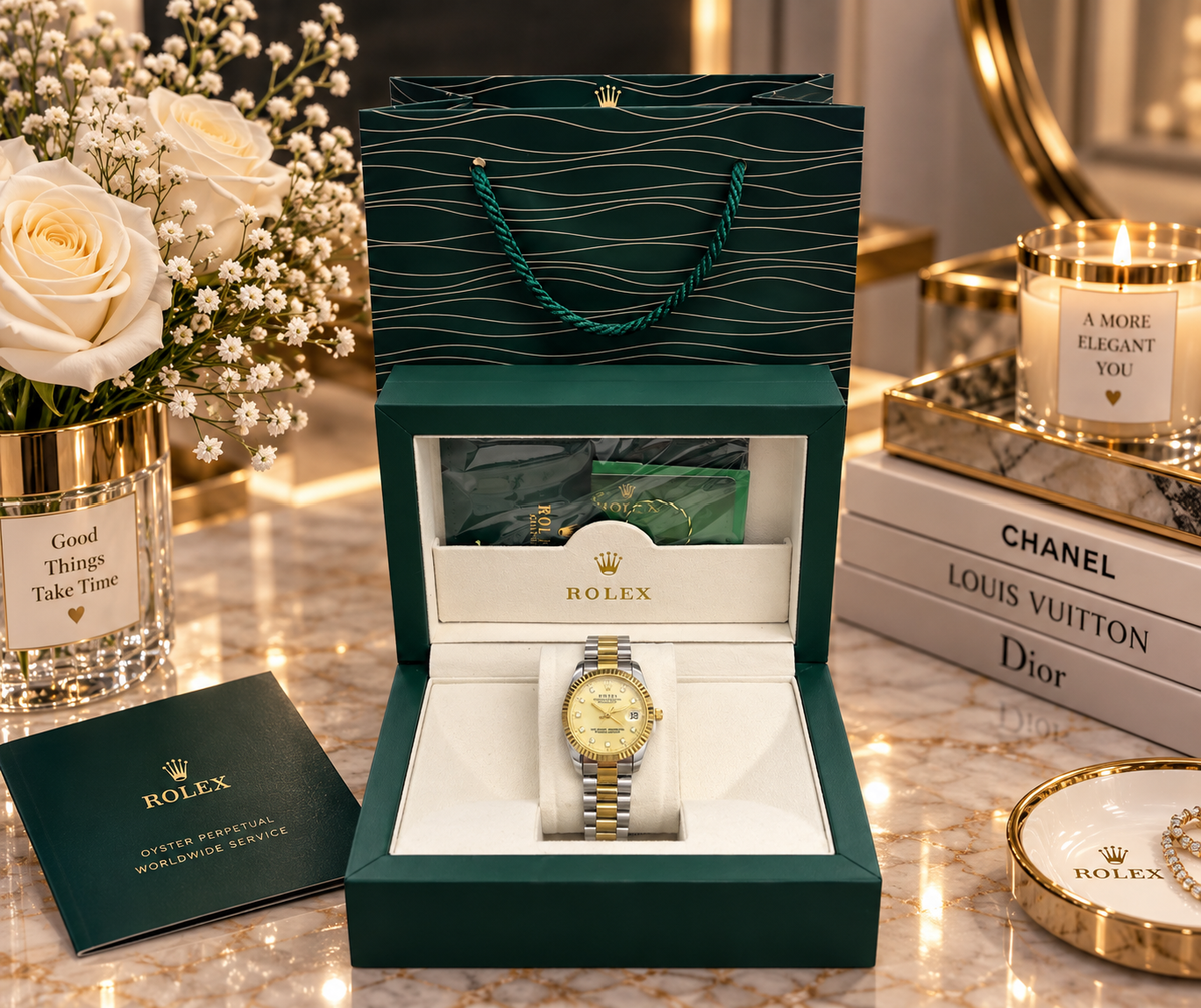 Rolex pour femme avec boîte
