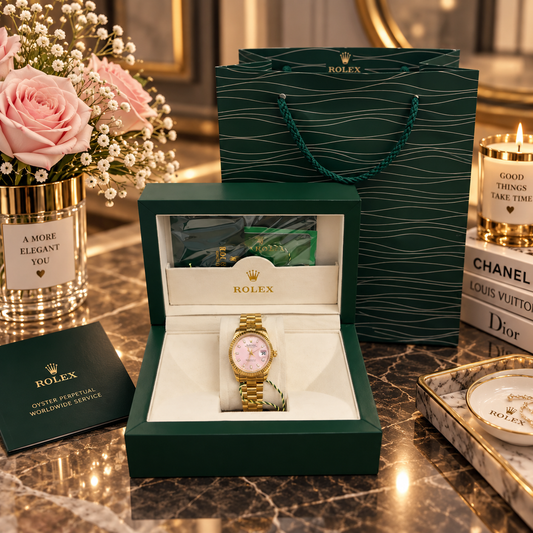 Rolex pour femme avec boîte